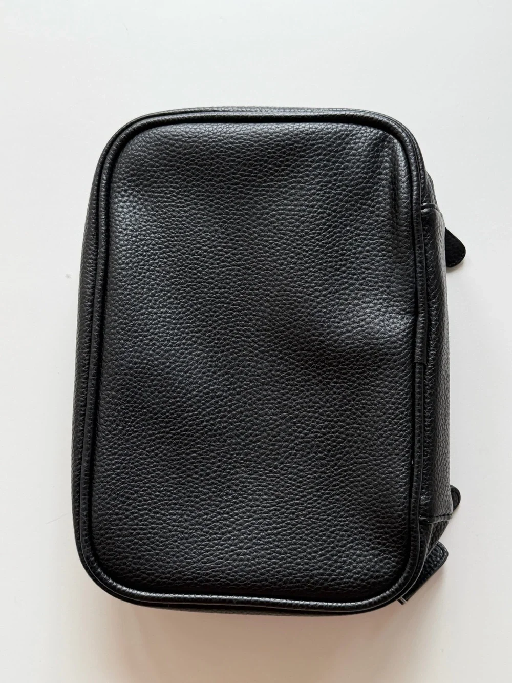 Rad Rev Jetsetter Black Pebbled Leather Makeup Case Travel Organizer